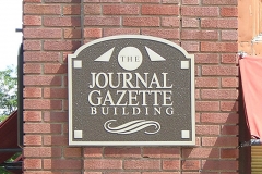 The Journal Gazette Cast Metal Plaque